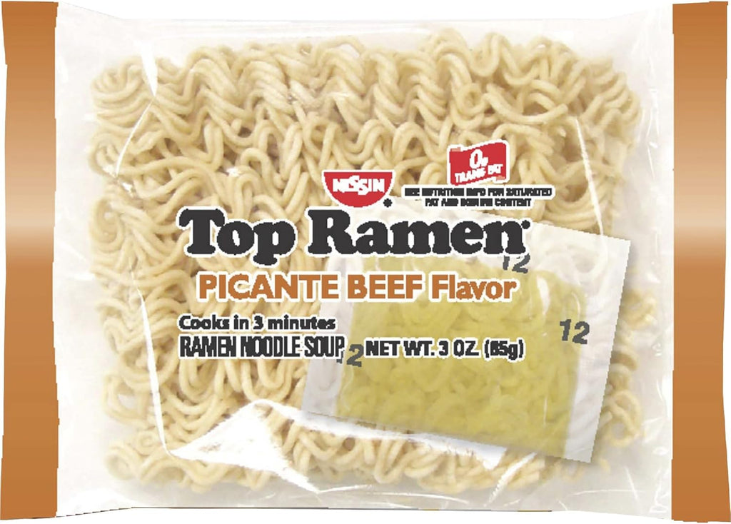 Nissin Top Ramen Picante Beef Flavor Noodle Soup